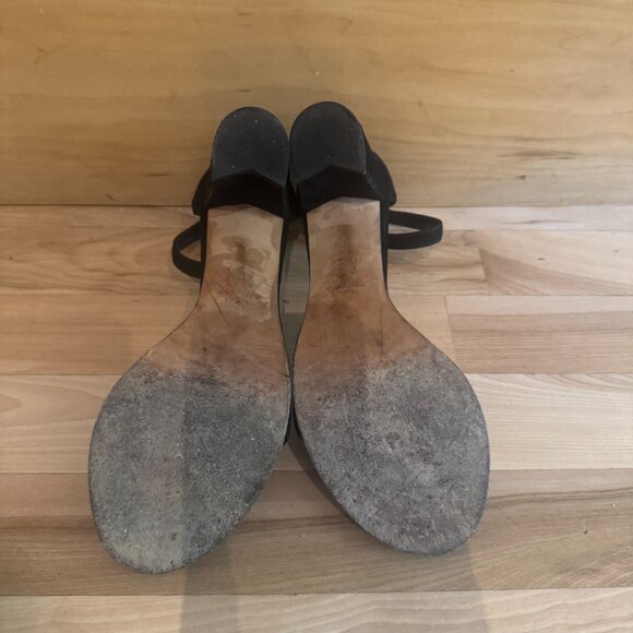 ✨ Stuart Weitzman Simple Sandals – Black Suede – Size 6.5 (36.5 EU) ✨ - Picture 7 of 7